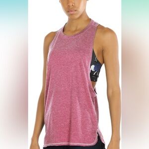 2- icyzone Women's Racerback High Neck Workout Athletic Yoga Muscle Tank Tops